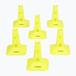 Set aus Leitkegeln OneTeam TRFTB03 MD6 6 Stück gelb