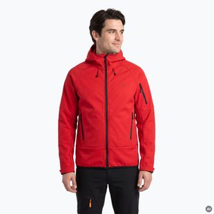 Herren-Trekking-Sweatshirt KADVA Arix WP 5K/3K Softshell-Hybrid Rot