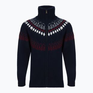 Herrenpullover Woolcano SWT1093 Granatrowy/Kremowy