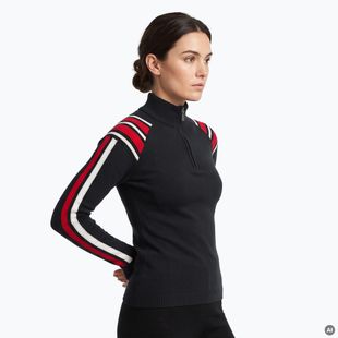 Damenpullover Woolcano SWT1094 Czarny/Kremowy/ Czerwony