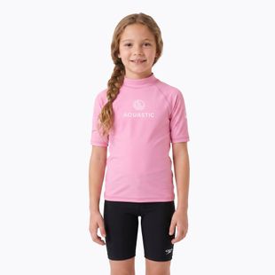 Kinder-Shirt AQUASTIC Rimos UV 50+ UPF pink