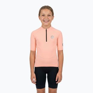 Kinder-Fahrradtrikot ATTABO TEVRA JR mit kurzem Reißverschluss, rosa