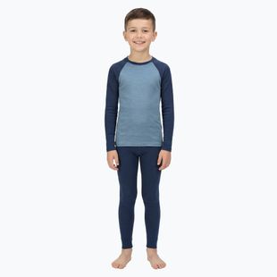 Thermo-Unterwäsche-Set für Kinder WOOLCANO Merino SET0982 blue