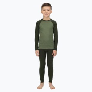 Kinder Thermo-Unterwäsche-Set WOOLCANO Merino SET0982 khaki