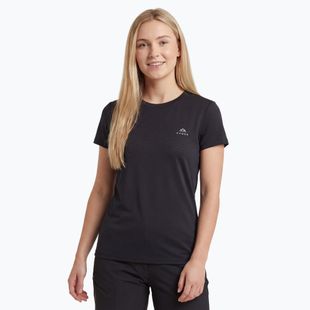 Damen-Trekking-T-Shirt KADVA TrailCore atmungsaktiv schwarz