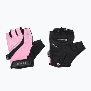 Damen Radhandschuhe ATTABO Kinu Pro WMNS stoßdämpfendes System rosa/schwarz