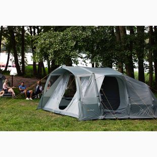 Aufblasbares 6-Personen Campingzelt KADVA AIRcamp 6.24 grün