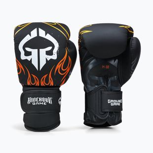 Boxhandschuhe Ground Game Flames Schwarz