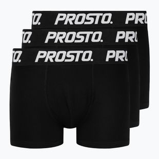 Herren PROSTO Boxershorts 3 Stück schwarz