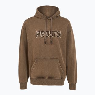 Herren PROSTO Checked Hoodie dunkelbraun