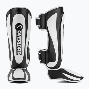 Overlord Fighter Schienbeinschoner schwarz und weiß 301004-BK/S