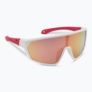 Sonnenbrille Kinder GOG Flint matt white/neon pink/polychromatic pink