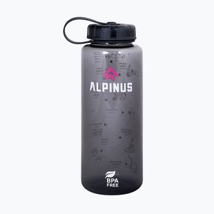 Alpinus Nuolja 1 l schwarze Trinkflasche für unterwegs
