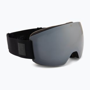Skibrille 4F U043 deep black/silver mirror smoke