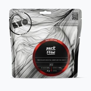 Gefriergetrocknete Lebensmittel LYOFOOD Schweinefleischeintopf mit Gerstengrütze und Erbsen 500 g