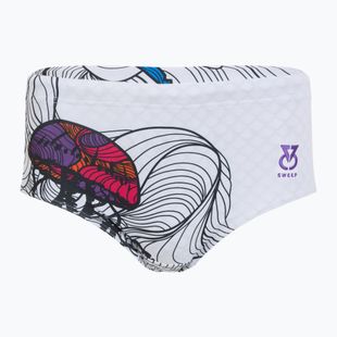 Schwimm-Boxershorts Herren SWEEP Aqua Medusa Weiß