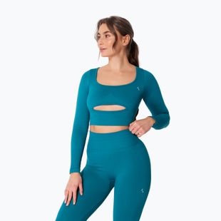 Damen-Trainingslangarmshirt Carpatree Dopamine Buzz Seamless petrol green