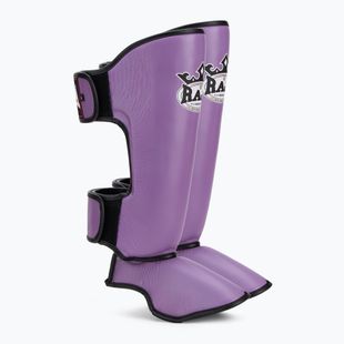 Schienbein- und Fußschützer RAJA BOXING Lightweight Shin Guards Genuine Leather purple