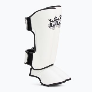 Schienbein- und Fußschützer RAJA BOXING Lightweight Shin Guards Genuine Leather white