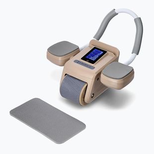 Automatisches Bauchmuskeltrainingsrad mit Display HMS KA08 braun