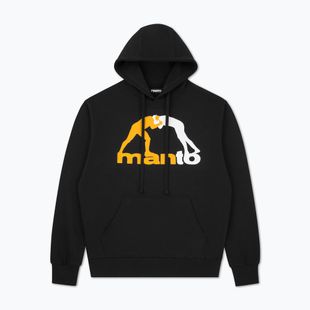 Herrenpullover MANTO Logo Hoody schwarz