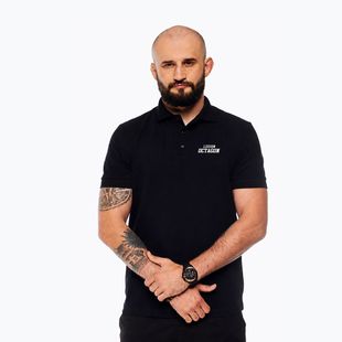 Herren-Poloshirt Octagon Legion HFT Polo black/white