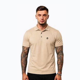 Herren-Poloshirt Octagon Legion Small Logo 3D Polo beige