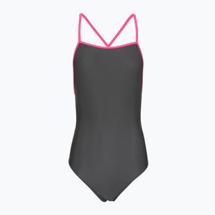Damen-Einteiler Badeanzug Clap Jednowarstwowy Wiązany grey pink