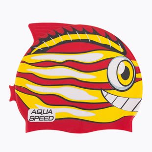 AQUA-SPEED Zoo Fish 31 rot/gelbe Badekappe 115