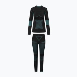 Damen-Thermo-Unterwäsche-Set Viking Ilsa black/turquoise