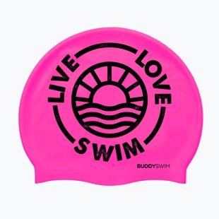 Schwimmkappe BuddySwim LLS2 Silicone pink
