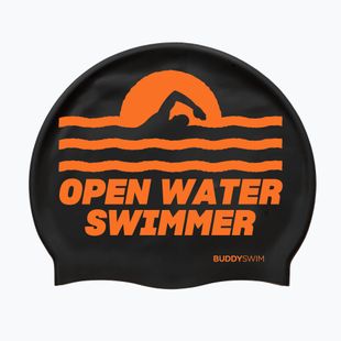 Schwimmkappe BuddySwim OWS Silicone black / orange