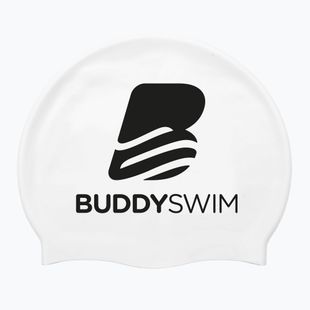 Schwimmkappe BuddySwim BLogo Silicone white