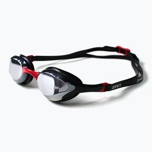 Schwimmbrille ZONE3 Volare Streamline Racing black/red/silver polarisiert verspiegelt revo