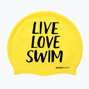 Schwimmkappe BuddySwim LLS Silicone yellow