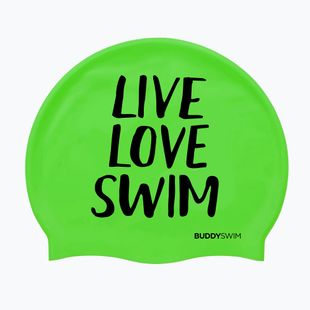 Schwimmkappe BuddySwim LLS Silicone green
