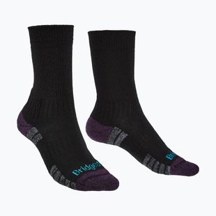 Damensocken Bridgedale Lightweight Merino Performance Boot Original black/purple
