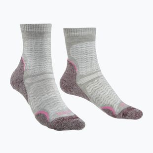 Damen-Trekkingsocken Bridgedale Hike Ultralight Performance Crew aubergine