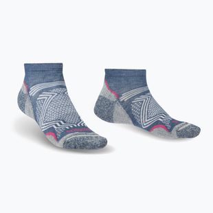 Damen-Trekkingsocken Bridgedale Hike Ultralight Coolmax® Performance Low dark denim