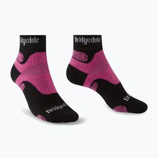 Damen-Trekkingsocken Bridgedale Hike Midweight Performance Ankle black/pink