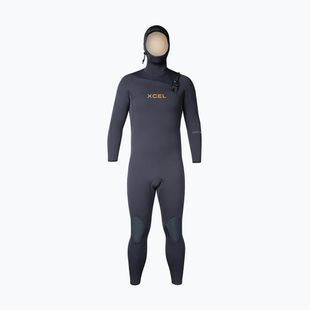 Herren Schwimm-Neoprenanzug Xcel Comp+ 4/3 mm Hooded Full black