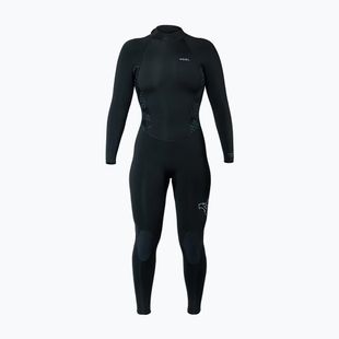 Damen Schwimm-Neoprenanzug Xcel Axis Back Zip 4/3 mm Full black/palm/monstera print