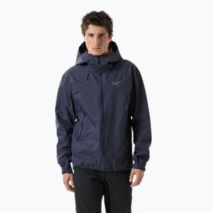 Herren Arc'teryx Beta SL Regenjacke schwarz saphir