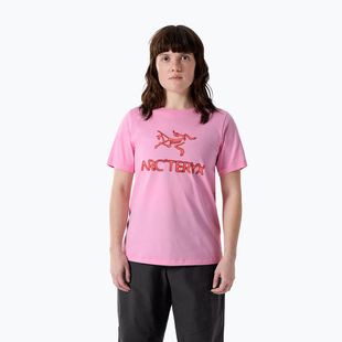 Damen-T-Shirt Arcteryx Kragg SL Cotton Heatmap Crew pineberry