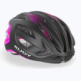 Rudy Project Egos schwarz/rosa fluo matte Fahrradhelm