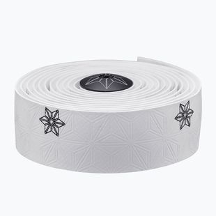 SUPACAZ Super Sticky Kush Galaxy weißes Band/schwarzer Aufdruck/schwarze Stecker Lenkerumwicklung