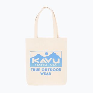 KAVU Gradient Logo Tote beige/blaue Tasche