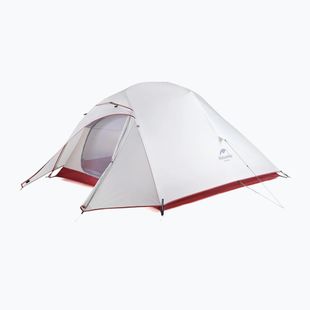Naturehike Updated Cloud Up 3-Personen-Trekkingzelt hellgrau/rot