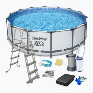 Bestway Steel Pro Max Pool Set 5612Z 488 x 122 cm grau