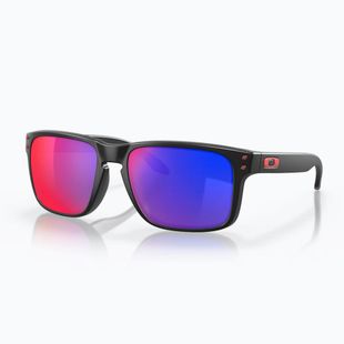Oakley Holbrook mattschwarze/positive rote Iridium-Sonnenbrille